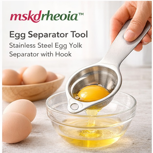 mskdrheoia™ Egg Separator Tool – Stainless Steel Egg Yolk Separator